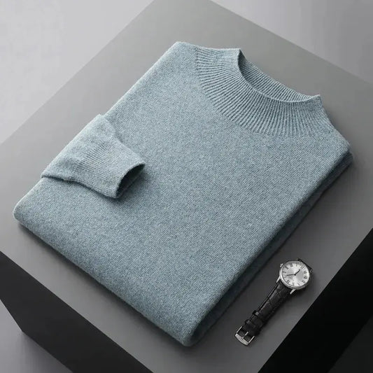 Kaschmirpullover mit halbem Rollkragen - Elegn